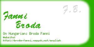 fanni broda business card